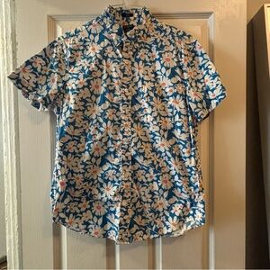 J. Crew Blue Floral Men's Button Down Shirt